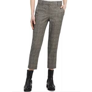 Theory Gray Plaid Trousers